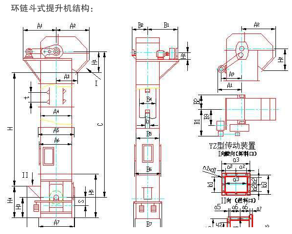 不銹鋼雙鏈條斗式提升機