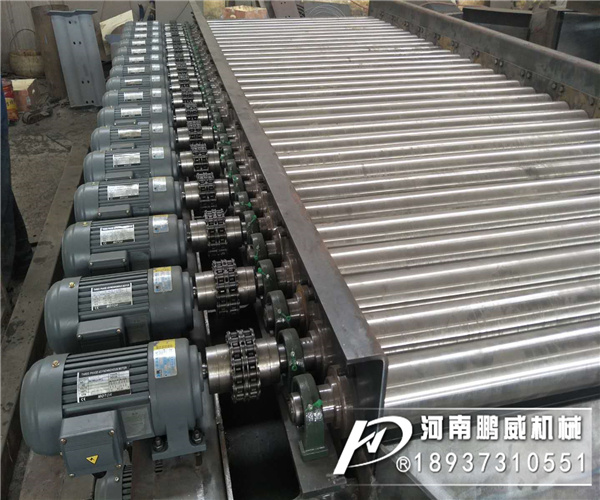 寬度1420mm顆粒物料圓輥篩篩分現場